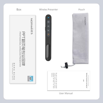 N76 Rechargeable Presentation clicker for PowerPoint Presentations | Presentation Remote with Red Laser, Long Range Wireless Presenter, USB-A Slide Advancer with Mac/Windows/Linux/Android - color: Red - Rechg. - USB-A