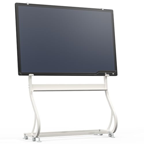 Mobile LCD Writing Board with Stand,50x34 Inch Rolling White Board on Wheels,Portable Message Blackboard Rolling Whiteboard for Office Home Outdoor,Height Adjustable 60-72"
