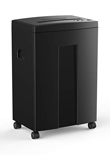 WOLVERINE SD9112 P5 Super Micro Cut Shredder, 10Sheet 60Min 6Gal 54dB Black | P-5 Super Micro Cut | 2×12mm | 10-Sheet | 60Min | 54dB | 6Gal | Shreds CD+Cards | ETL Certified | 1-Year Warranty - size: 10-Sheet Level P5-Black