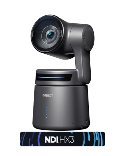 OBSBOT Tail Air NDI Streaming Camera 4K, AI Tracking PTZ Camera | Intelligent APP, Gesture Control, HDMI/USB-C/Wireless Webcam, Live Streaming Cameras (Tail Air (NDI Activated)) - size: Tail Air (NDI Activated)