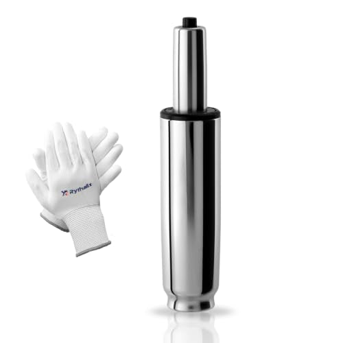 8.4-10.9 Inches Office Chair Cylinder Replacement, TOP-Activated - color: Polished Steel, size: 2.4‘’ Height Range