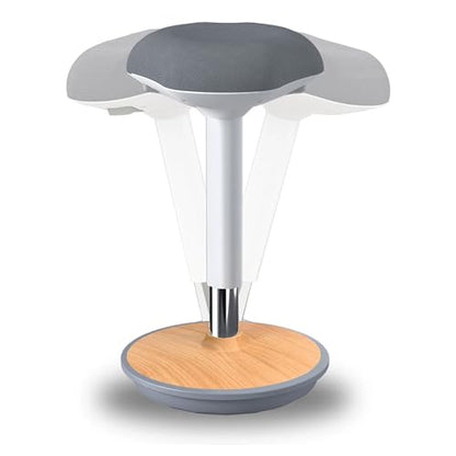 Adult Wobble Stool,Anti-Fatigue Standing Desk Stool,Light Wood - color: Light Wood