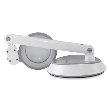 OttLite Space-Saving LED Magnifier Desk Lamp, Optical Grade, White