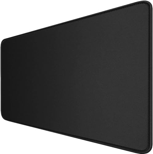 Gaming Mouse Pad, (35.4X15.7In) Large Desk Mouse Pad with Stitched Edges - color: Black, size: 35.4L x 15.7W inches