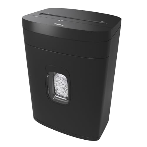 Staples 15-Sheet Cross-Cut Paper Shredder, P-4 Security, Black - size: 15 Sheet
