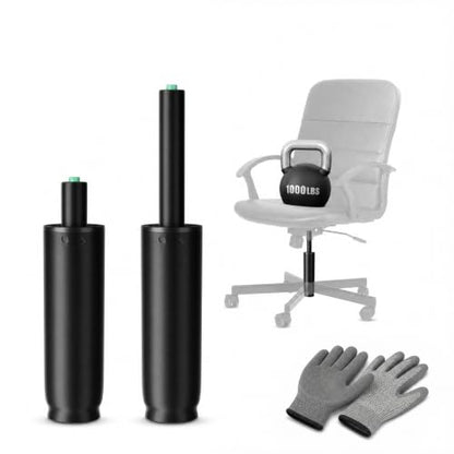MASTERY MART 9-13 Inch Office Chair Cylinder Replacement with Gloves, 4" Stroke Gas Lift, Heavy Duty 1000 Lbs Class 4 Hydraulic Pneumatic Piston, Universal Fit - size: 4'' Travel Length