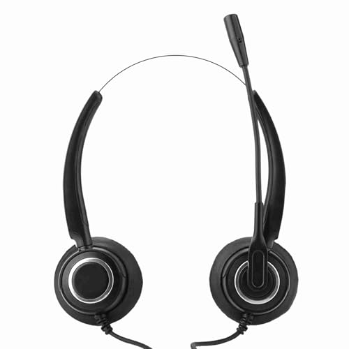 Keenso Professional Call Center Headset with Noise Cancelling Mic for Crystal Clear Calls at Work