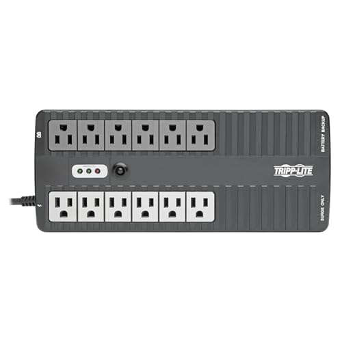 Eaton Tripp Lite Series INTERNET900U Small UPS Battery Backup & Surge Protector, 900VA / 480W, 12 Outlets, Computer Uninterruptible Power Supply Units for PC, 3-Year Warranty & $100,000 Insurance - style: 900VA