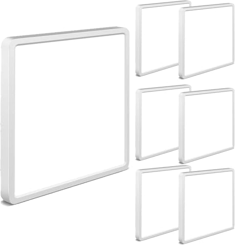 6 Pack 12 Inch Square White 3200LM LED Flush Mount Ceiling Light Fixture, 28W 6000K Slim Surface Mount for Kitchen Bedroom Living Room - size: 6Pack-28W-12Inch-Square-White