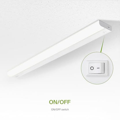 ASD LED Under Cabinet Lighting Hardwired, 40 Inch 20W 2700K-5000K Selectable, 1814LM, CRI90+, Direct Wire Linkable Under Counter Lights for Kitchen, Dimmable Under Cabinet Lights, White, UL Certified - color: 40 Inch White, size: 1 Pack
