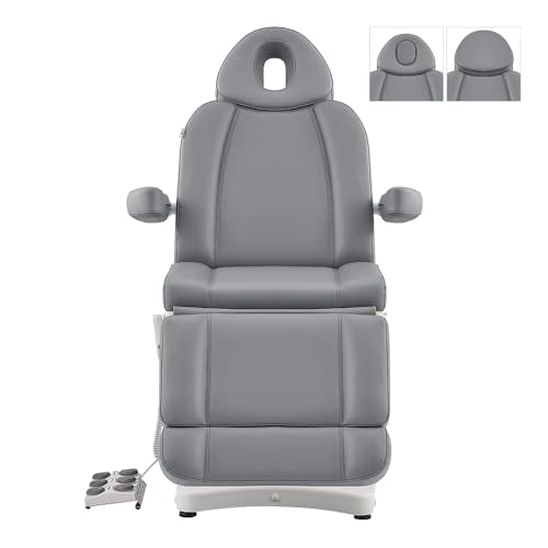 Dir Full Electrical Medical Aesthetic Chair Facial Beauty Bed Podiatry Doctors Office Chair with 3 Motors Ink - color: Grey