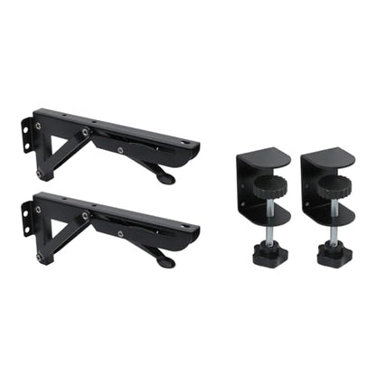 Bitray 1 Set Desk Extender Clamp Bracket Foldable Keyboard Tray Mount