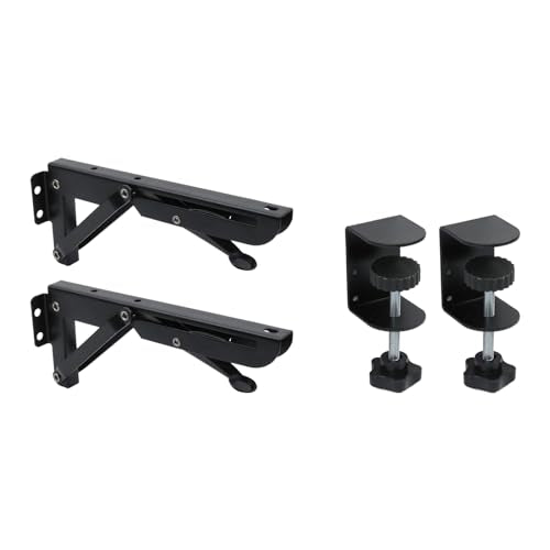 Bitray 1 Set Desk Extender Clamp Bracket Foldable Keyboard Tray Mount