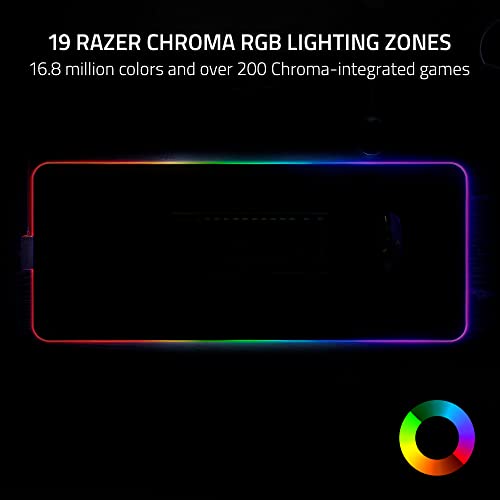 Razer Strider Chroma Hybrid Gaming Mouse Mat with Chroma RGB - color: Chroma, size: 16.1L x 37W inches