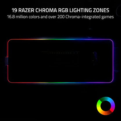 Razer Strider Chroma Hybrid Gaming Mouse Mat with Chroma RGB - color: Chroma, size: 16.1L x 37W inches