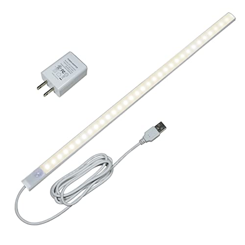 17in LED Motion Sensor Under Cabinet Light 4000K USB Plug-in - color: Natural White