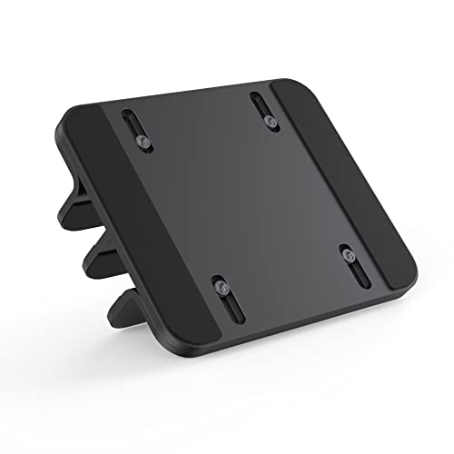 JOKItech Dual Aluminum Vertical Laptop Stand Organizer, Sturdy Notebook Computer Holder Stand Compatible with New Liquid Retina XDR Apple MacBook Air/Pro/Neo, Mac mini & iPad Pro - Black - color: Black