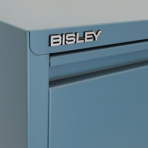 Bisley 2-Drawer Flush Front Vertical File Cabinet - Doulton Blue - color: Doulton Blue, size: 2 Drawer