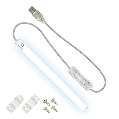 TrueColor USB LED Under Cabinet Light Bar, Frosted Cover, 8 in, Daylight - color: Daylight, size: 8 inches