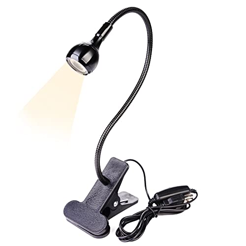 Led Clip on Light,Eye Caring Bed Reading Light,Reading Light with Gooseneck,360° Flexible Book Clamp Light,Night Light Clip on for Desk, Bed Headboard and Computers Black