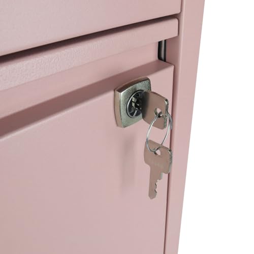Bisley 2-Drawer Flush Front Vertical File Cabinet - Palest Pink - color: Palest Pink, size: 2 Drawer