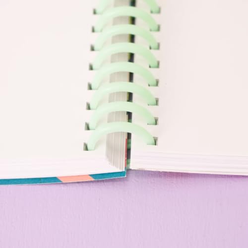 Craftelier - Click Binding Spines 6-Pack, 3:1 Pitch, Harmony Tones | Trimmable 11 in length, 0.75 in diameter, for A4 to A7 and US letter, light green, white and pink colors - color: 19 Mm Binding Spines Light Green, White and Pink