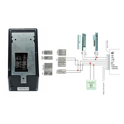 WiFi Biometric Fingerprint Time Clock For Small Businesses Door Lock Access Control System Finger And Card Time And Attendance For Offices, Factories, Hotels, Schools and More(ID with Adapter) - size: ID with Adapter