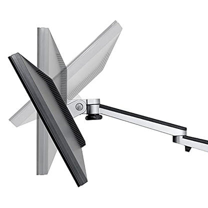 OmniView Dual Monitor Stand - Height Adjustable Arms for 24"-27" Screens - Desk Mount with 360° Rotation - VESA Compatible - Each Arm Supports up to 15lbs | Black - size: Dual Arms