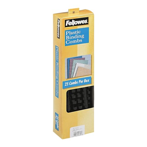 Fellowes 1/2in Black Binding Combs (25 Pack)