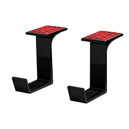 Under Desk Power Strip Mount Holder Raceway, Adhesive & Screw in, Compatible with Belkin, GE and Other Powerbars, Leads, Adapters, Cable Management Rack (Black), by Brainwavz