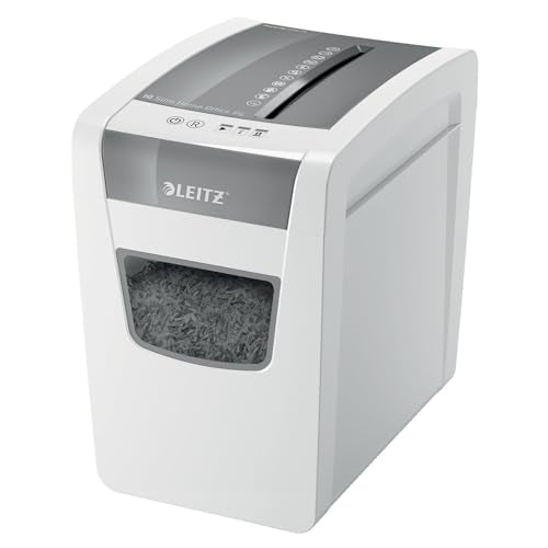 Leitz IQ Paper Shredder, Cross Cut, 10 Sheet, 6 Gallon Bin, P4 Security, Slim, Anti-Jam, Home Office (170004) - style: IQ Slim (10 Sheets)