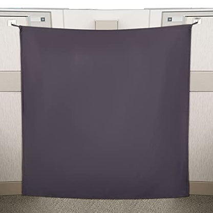 Pinkunn 40 x 48 Inch Office Cubicle Curtain with Stainless Steel Self Adhesive Hook Portable Privacy Door Partition Room Office Divider(Gray Brown) - color: Gray Brown
