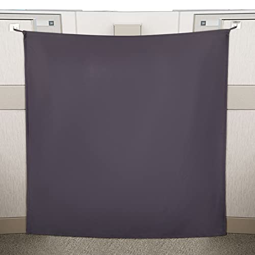 Pinkunn 40 x 48 Inch Office Cubicle Curtain with Stainless Steel Self Adhesive Hook Portable Privacy Door Partition Room Office Divider(Gray Brown) - color: Gray Brown