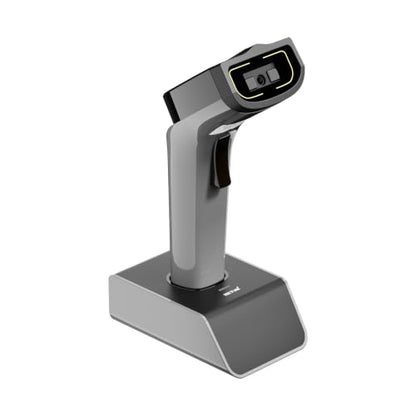 NETUM 1D Barcode Scanner, Wireless Bluetooth with Cradle, DS5000-Gray - color: Gray