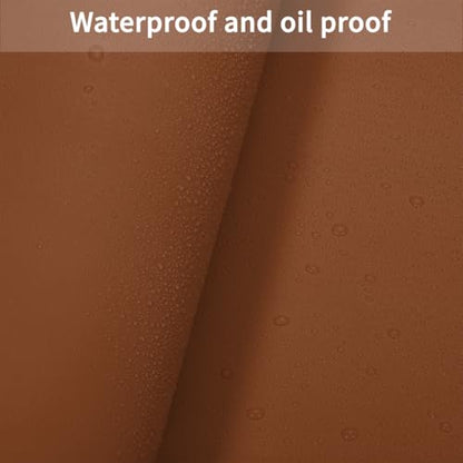 Leather Desk Mat,1.8mm Thick,12x40 Inch Desk Cover,Desk Protector Mat,Dresser Cover Top,Table Cover Rectangle,End Table Cover,Coffee Table Cover Rectangle(Brown+Gray,12×40) - color: Brown+gray, size: 12" × 40"