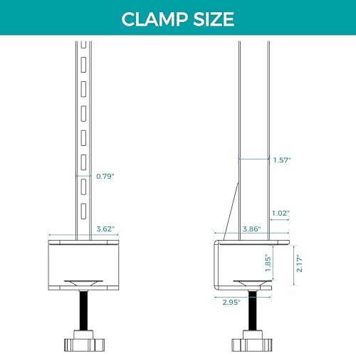 EUREKA ERGONOMIC Desk Pegboard Dual Monitor Stand 59x34 White - color: White, size: 59 inch