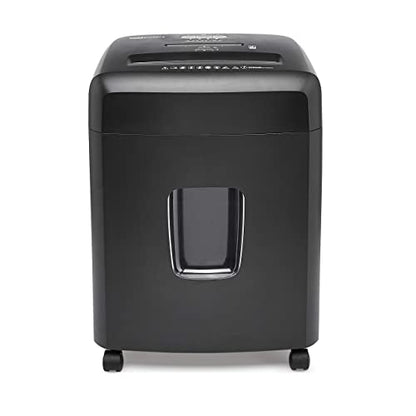 Amazon Basics 15-Sheet Cross Cut Paper Shredder for Home and Office, CD/Credit Card Shredder with 6 Gallon Wastebasket, Black - color: Black, size: 15 Sheet