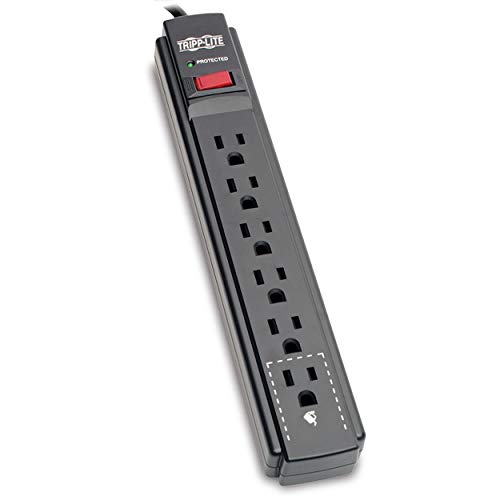 Eaton Tripp Lite TLP615B 15ft Power Cord Black Surge Protector 6 Outlets - color: Black, size: 15 feet Cord, style: Standard