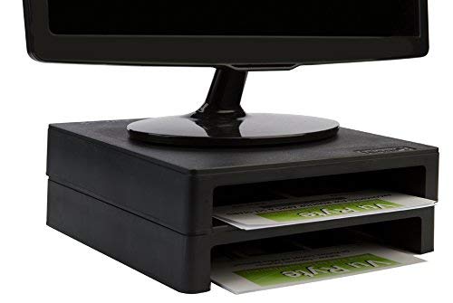 Vu Ryte Stackable 2 Inch Computer Monitor Riser Stand, VuRyser 2, Black, VUR 4855 (Single)