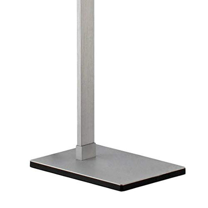 Royce Adjustable Arm Aluminum LED Task 61" Tall Floor Lamp | Modern Minimalist Style Bright Lighting Silver Touch On Off for Living Room Reading House Bedroom Home