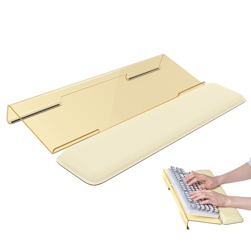 Laborio Computer Keyboard Wrist Rest, Keyboard Riser Stand for Desk(Beige) - color: Beige