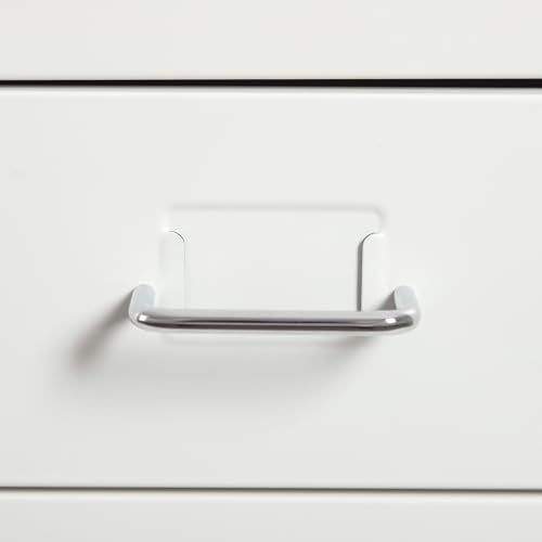6 Drawers File Cabinet with Lock Rolling Mobile Filing Cabinet with Wheels Under Desk Vertical Filing Cabinet for Office/Home Metal (White) - color: White