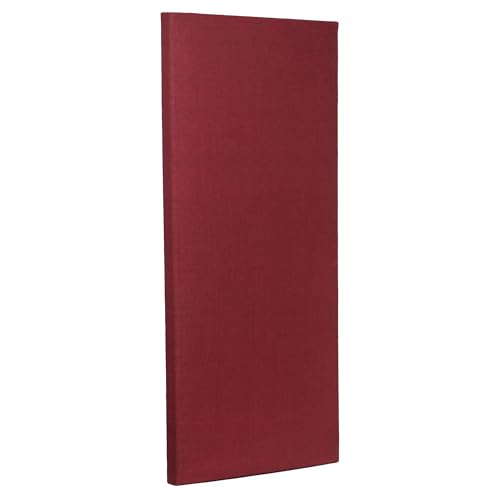 ATS Acoustics Sound Absorbing Acoustic Panel 24" x 48" x 2" Beveled Edge (Burgundy) - color: Burgundy