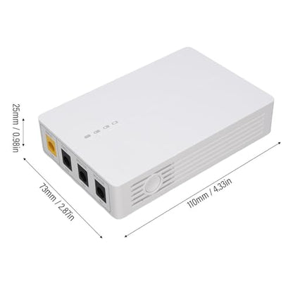 Mini UPS for Router & Modem, 6000mAh DC Backup Uninterruptible Power Supply with 3 Output Ports, 5-Hour Runtime for WiFi, Security Cameras, Tablets
