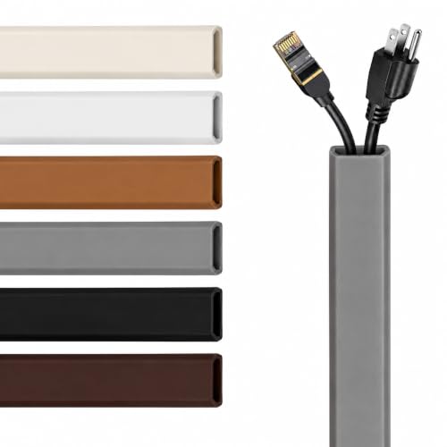TV Cord Hider – Flexible Wall Cord Cover Slim Design Silicone Cable Raceway - Self Adhesive, Cut to Size Design for Hiding Wires on Wall - Clean Home Setup Cable Concealment (Grey 3 Feet) - color: Grey, size: 3 Feet