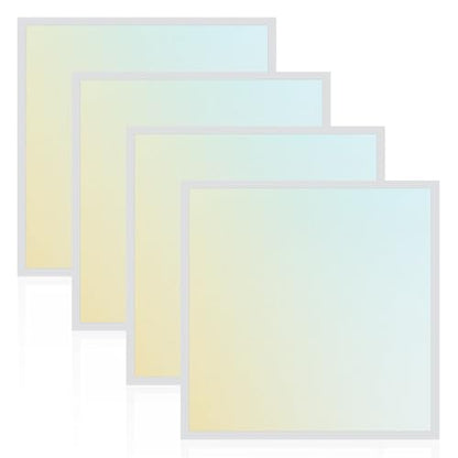 LUXRITE 2x2 FT LED Backlit Flat Panel Light, 5CCT 3000K-6500K (4 Pack) - size: 4 Count (Pack of 1)