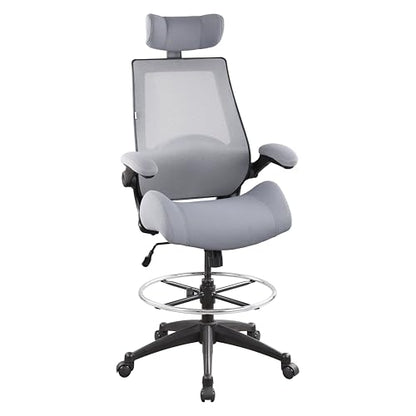 BOLISS Drafting Tall Office Chair 400lbs High Back Standing Desk Chair - color: Grey, size: BLS-2818HD