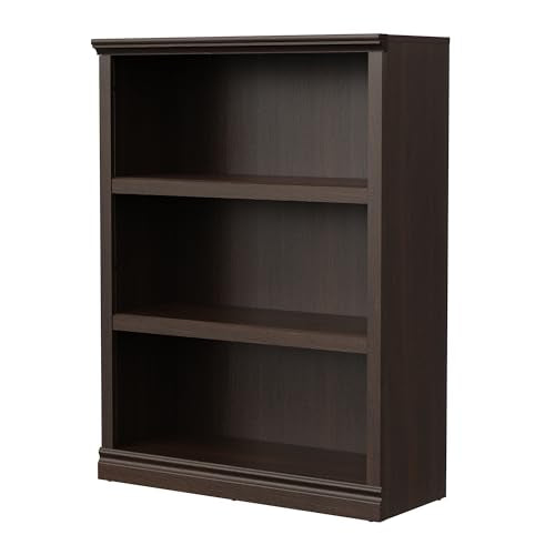 Bevfint 43 Inch Tall Dark Cherry Bookcase, 3 Tiers Bookshelf Open Storage | 33 inch Wide Floor Standing Indoor Furniture, Book Cases for Home School Library Office Bedroom Kids - color: Dark Cherry, size: 3-Tier Open Bookcase