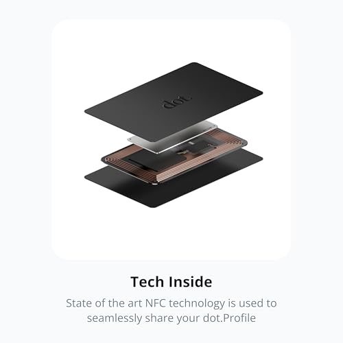 dot. Card - Digital Business Card - Tap Compatible with iPhone & Android (Purple) - color: Purple