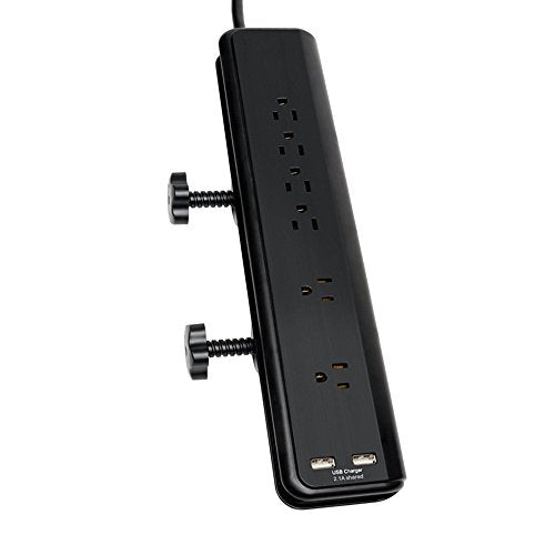 Uninex PS109 Clamp Mount 6-Outlet Workshop Power Strip